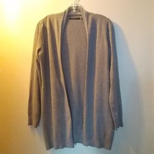 long gray cardigan